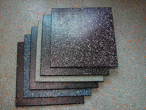 Speckled rubber tiles; photo courtesy of Tootoo.com
