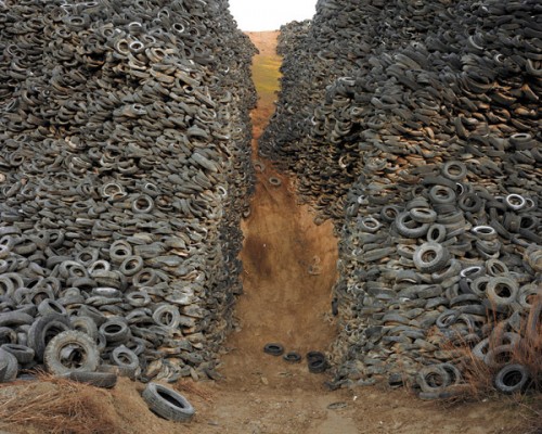 Tire landfill; photo courtesty of Electronic Recyclers International