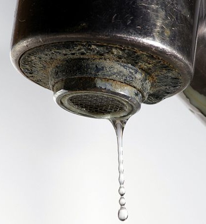 Shower heads can become calcified as a result of hard water