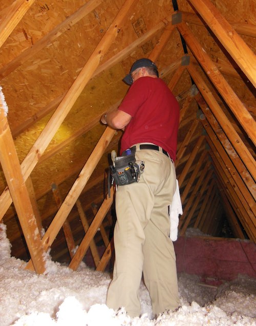 Inspecting Added Blown Insulation In An Existing Vented Attic