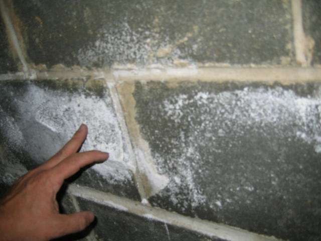 efflorescence found during a home inspection near spearfish sd