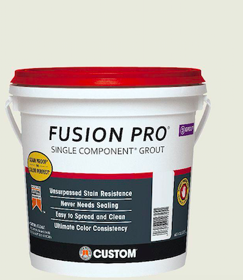 One of the many brands of powdered grout widely available