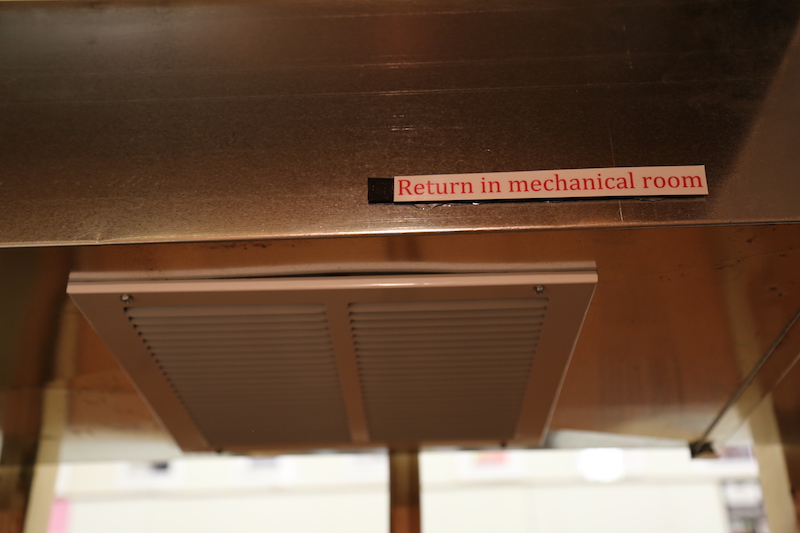 Observation - Return duct register installed in the furnace room